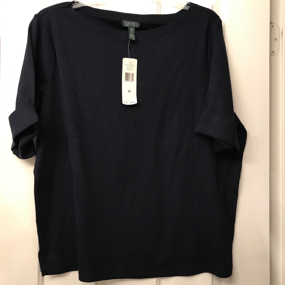 Lauren Ralph Lauren short cuffed sleeve jersey